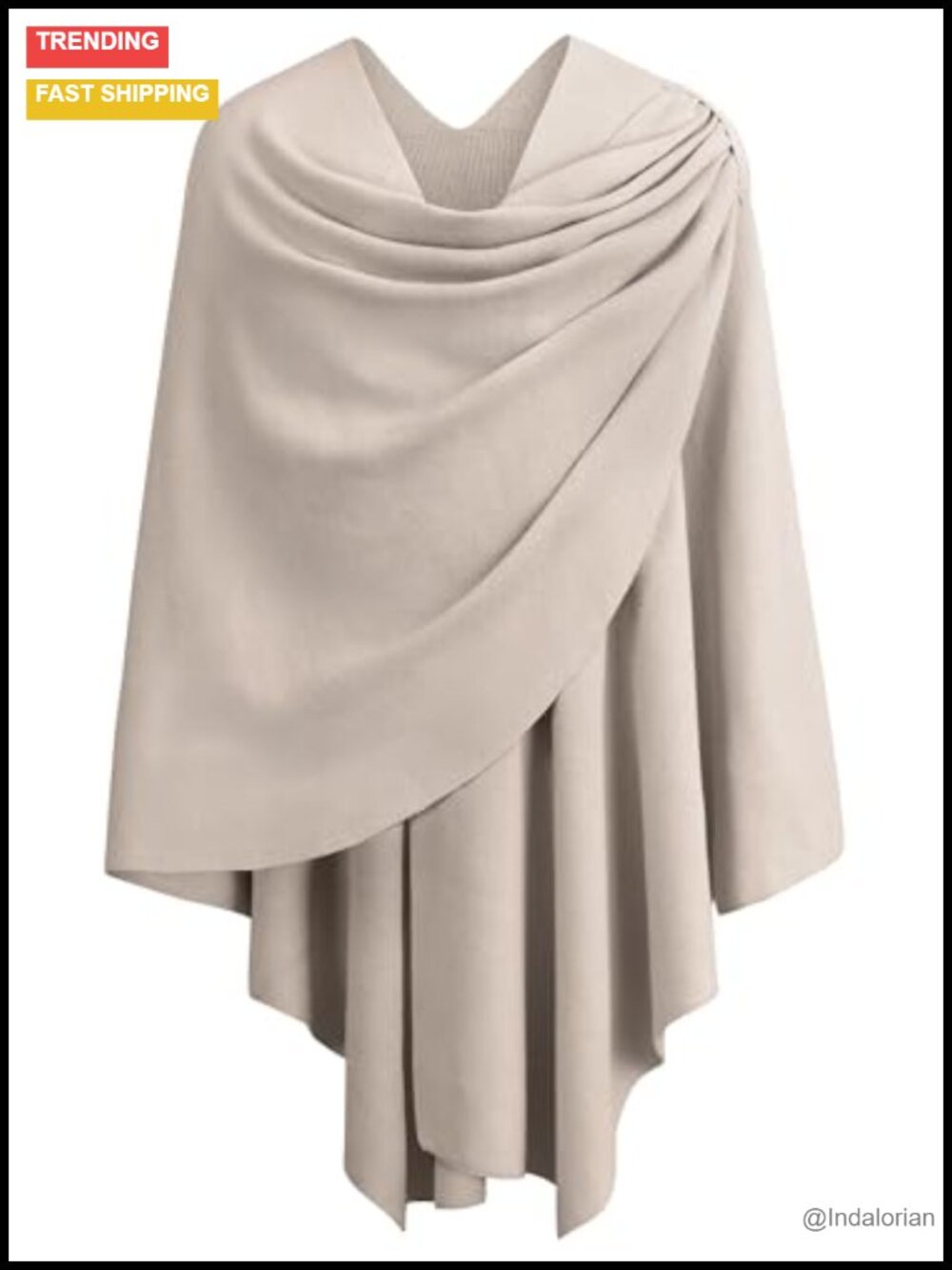 Womens Cross Front Poncho Shawl Wrap Viscose Knit Wedding Formal Gift